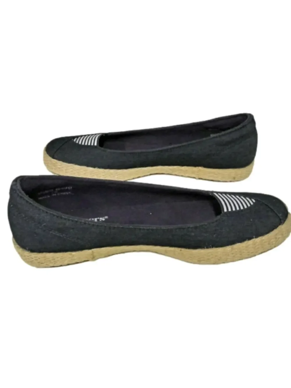 Grasshopper Mooney Ortholite Navy Nautical Canvas Round Toe Espardrille Shoe